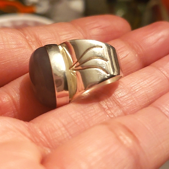 JAY KING DTR 925 AMETHYST STERLING SILVER RING THICK BAND 5.5 - Picture 3 of 4